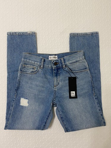 DL 1961 Jeans Girls Size 12 Hawke Skinny Blue 100%5 Cotton Distressed NWT#2508 - Picture 4 of 11
