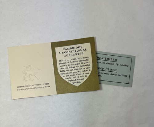 Cambridge Crystal Bible KJV Concordance White Ariston In Box W97X - Picture 23 of 24