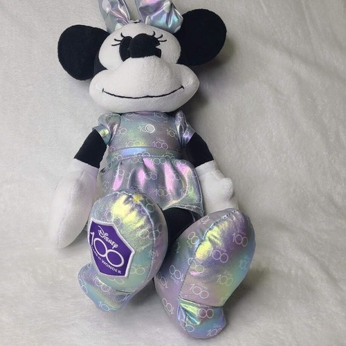 Disney 2023 Platin 100 Jahre Wunder holografische Minnie Maus Plüschtier 17 Zoll - Bild 4 von 6