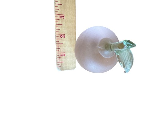 Paperweight VTG Opaque Glass Apple Leaf Pinkish Crowning Touch Collection Taiwan - Picture 6 of 9