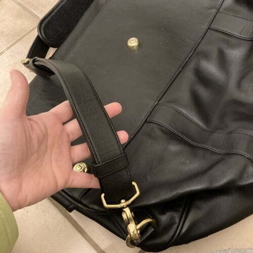 COACH Leather Weekender Duffel Gym Travel Shoulder Bag F1S-0596 Black - Picture 24 of 24