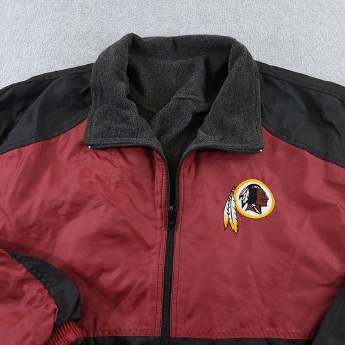 VTG Washington Commanders Jacket Mens Medium Gray Carl Banks Reversible Redskins - Picture 2 of 17