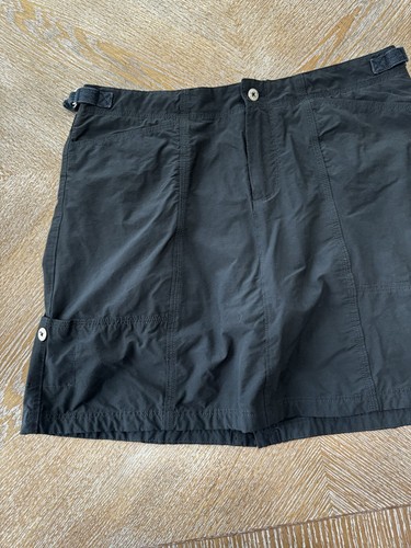 "Fresh Product Negro Skort Bolsillos Medianos Cintura de Nylon 32"" Largo 16"" Abertura Trasera" - Imagen 3 de 6