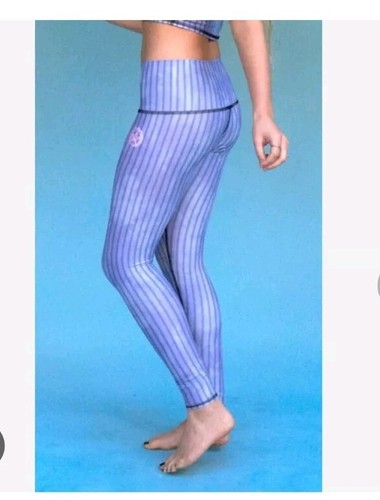 Teeki Starbird Hot Pant Legging blau gestreift Sterne Large EUc - Bild 1 von 9
