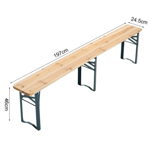 Picnic Table and Bench Set Wooden Outdoor Garden Furniture Pub Bench Party Table - Picture 43 of 61