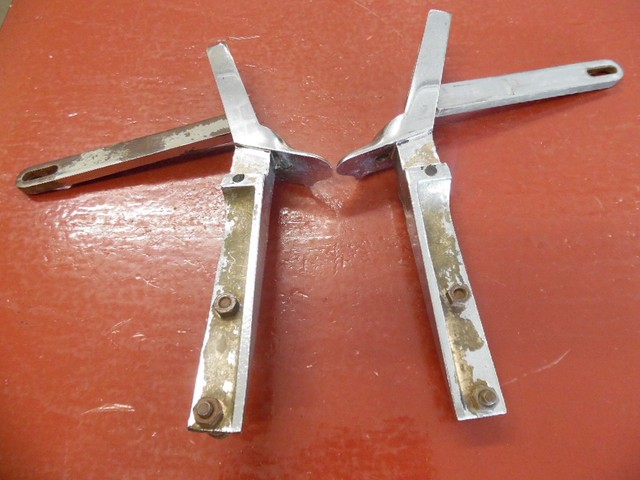Vintage Pair Windshield Convertible Top Bracket R/H L/H ... Vintage Pair Windshield Convertible Top Bracket R/H L/H ...