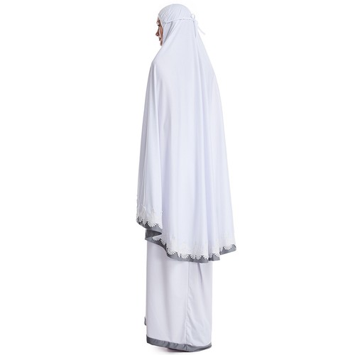 Muslim Women's Prayer Abaya Overhead Hijab Long Scarf Skirt Dress Clothing Set - Picture 49 of 53