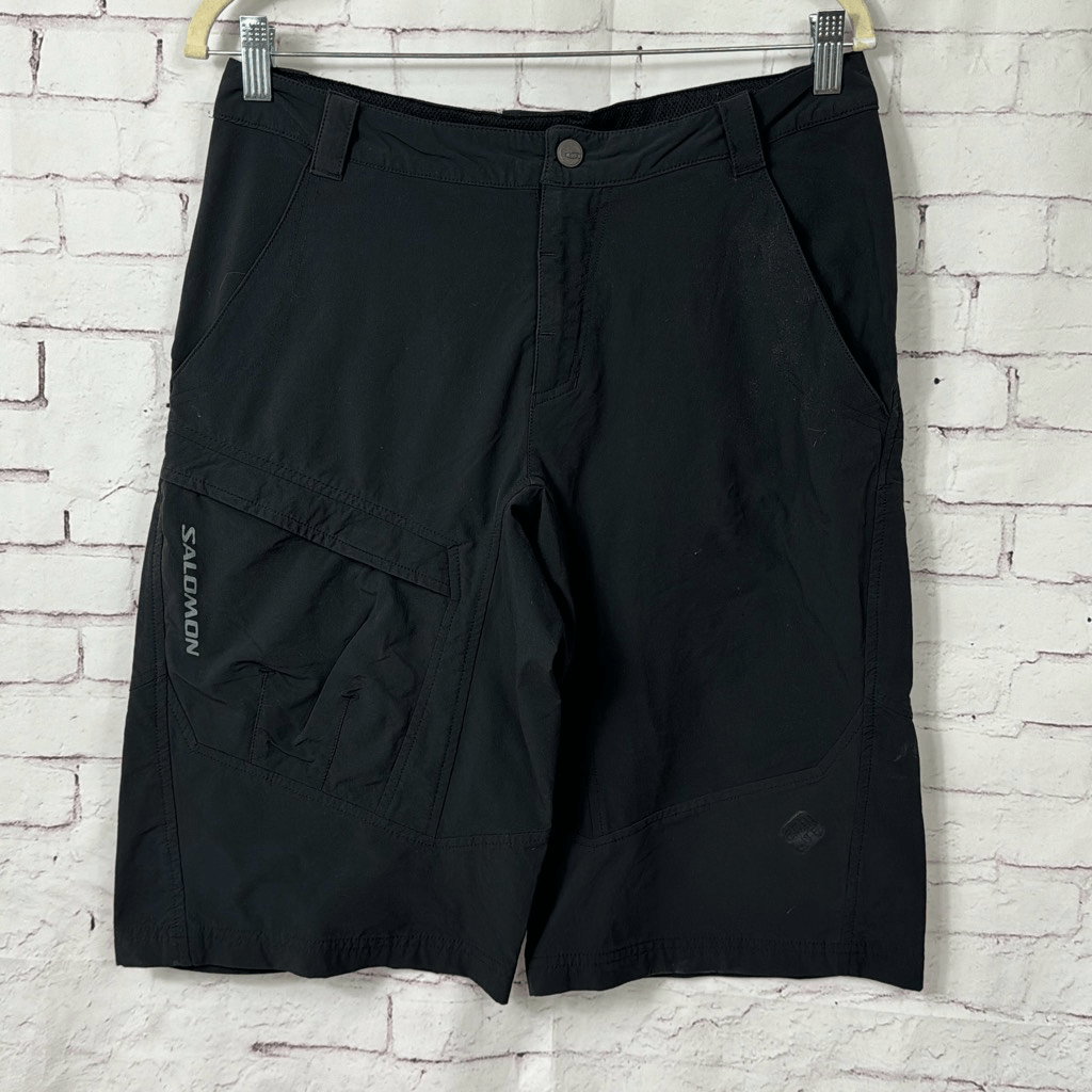Salomon Shorts Uomo 30 Active Escursionismo Outdoor Acti Lite Elasticizzato Tasca Nero