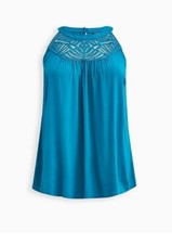 TORRID HALTER TANK - TEAL SZ 2