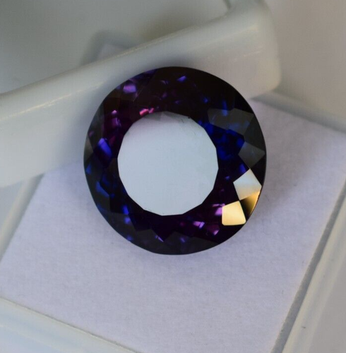 Color Changing Sapphire 19.50 Ct Approximate Round Cut Certified Loose Gemstone - Picture 5 of 10