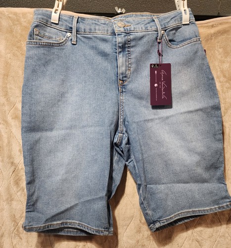 Gloria Vanderbilt Damengröße 10 P rundum Schlankmacher Effekt Jeansshorts NB2