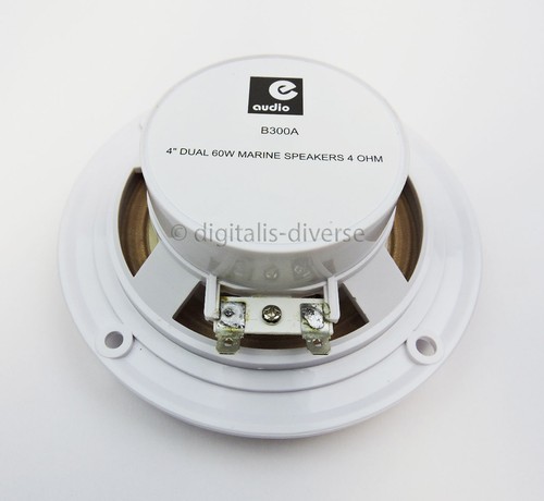 PAR DE ALTAVOCES DE TECHO RESISTENTES A LA HUMEDAD DE 4" PARA BAÑO COCINA ETC 4 OHMIOS - Imagen 3 de 4