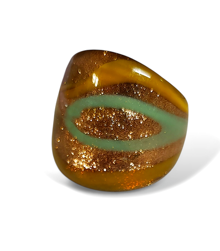 Vintage Style Resin Lucite Dome Ring Size 7.25 Retro - Picture 8 of 11