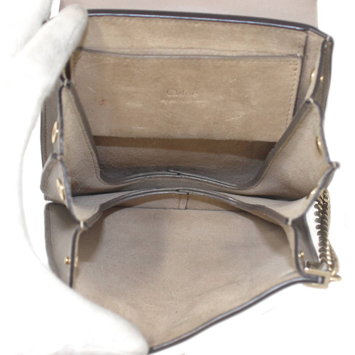 Chloe Faye 2way Shoulder Bag Backpack Suede Leather Greige Authentic used - Picture 7 of 10