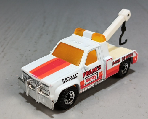 Matchbox GMC Wrecker Tow Truck Frank's Getty 1987 Mint - Picture 2 of 5