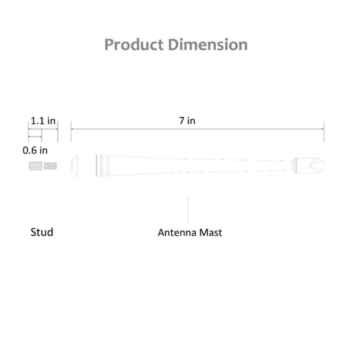 Rydonair 7" Short Antenna Replacement with Ford F150 Raptor 2009-2024 - Foto 8 di 8