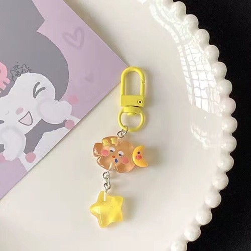 Cute Cartoon Luminous Cloud Star Keychain Couple Bag Pendant Jewelry Accessories - Picture 9 of 17