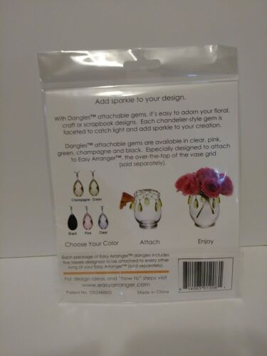 Easy Arranger Dangles One Pack Of 5 Pink Decorative Clip On Crystals. - Picture 10 of 11