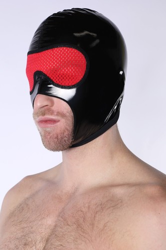 Capucha para ojos de malla cromada negra Cellblock13 - Imagen 7 de 18
