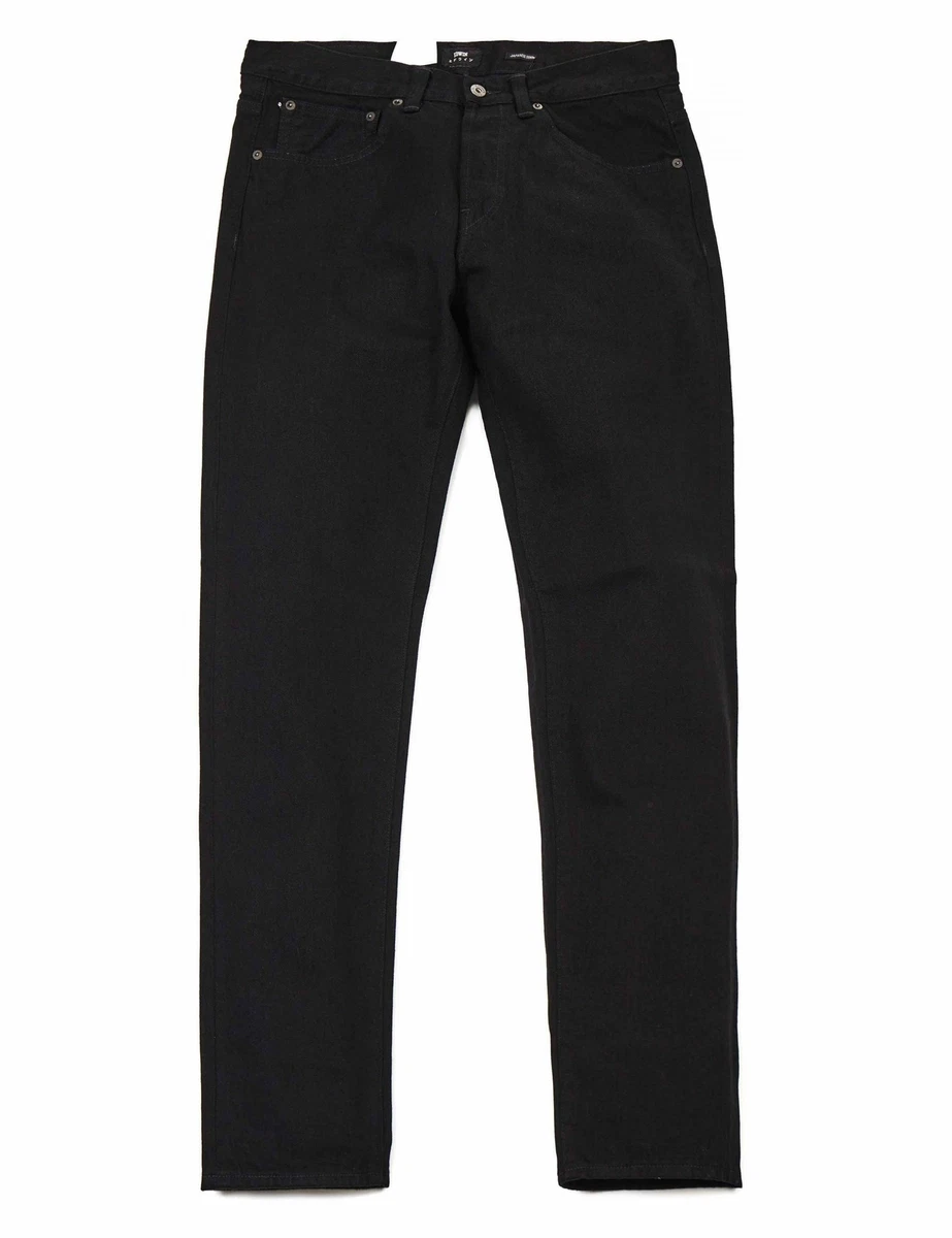 Men s Edwin Jeans ED 80 Selvedge Denim Pants Black Rinsed