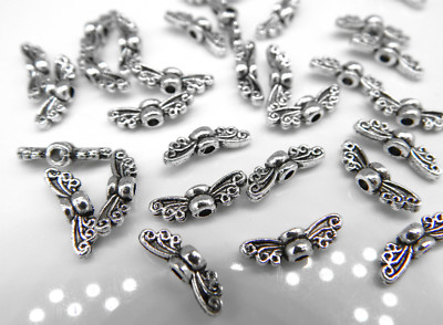 100 Acrylperlen Flügel 20 x 8 mm Bunt Schmuck Engelsflügel Schutzengel BEST D127