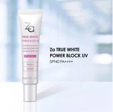 Za CA True White Power Block UV SPF 40PA+++,Non-Greasy,Waterproof,Sweatproof