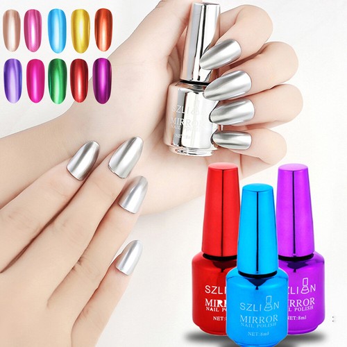 Spiegel-Metallic-Nagellack Langlebig Schnell Trocknend Uv-Gel-Nagellack Für ψ