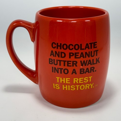 Tazas de mantequilla de maní Reese's 16 oz taza de café logotipo chocolate resto es historia rara - Imagen 7 de 11