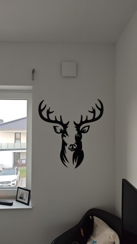 Hirsch Wanddeko Personalisierbare Farbe Wandtattoo Deko Tierkopf XXL - Bild 6 von 9