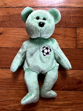 Ty Beanie Baby Kicks the Soccer Bear Push Toy Without Tag