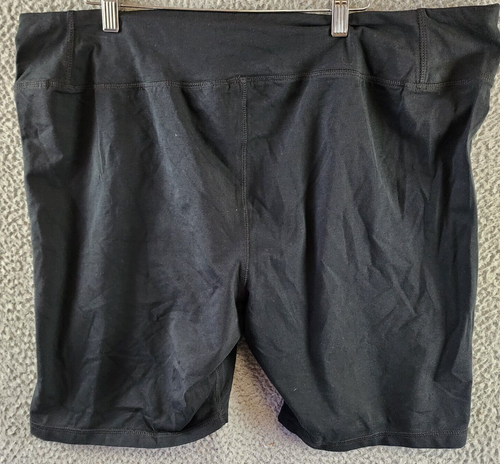 Reebok Plus Size Identity Logo Bike Shorts Women 3X Black Elastic Waist Pulls On - Picture 14 of 16