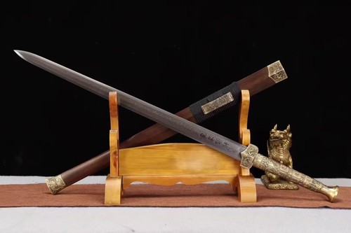 High quality Damascus Folded steel Han Jian sword Sharp cut - Picture 5 of 9