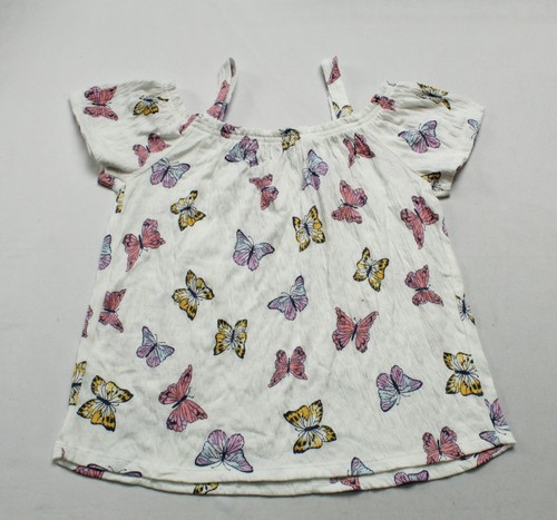 SO Girl's Off-The-Shoulder All-Over Print Swing Top LC7 Medium Butterfly NWT - Picture 3 of 3