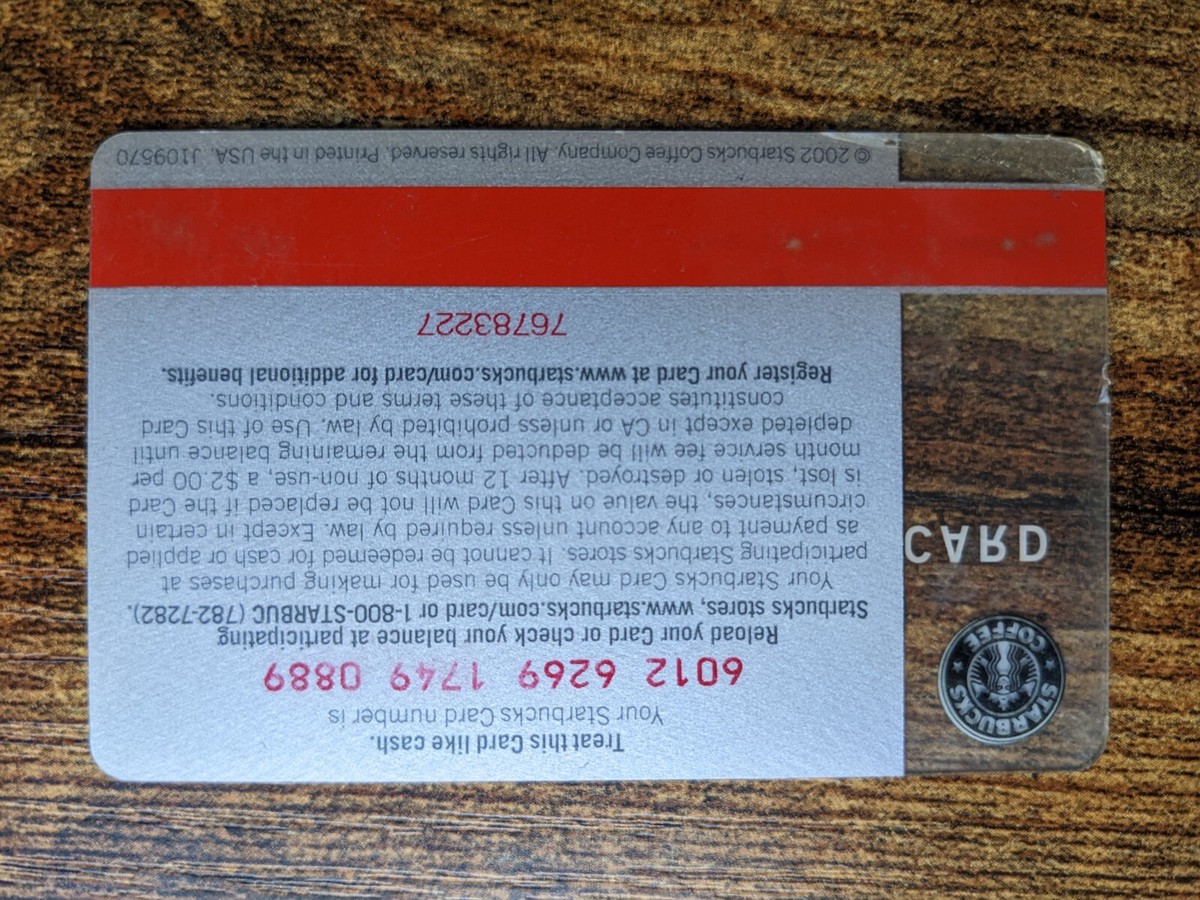 Vintage Starbucks gift card - Classic Core 2002 - no balance on