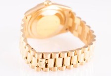 Rolex Day-Date 228238- 18k Gold Fluted Bezel 40mm-Custom Green Roman Dial 4