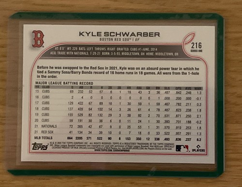 Kyle Schwarber Cards: ‘22 Topps Red Sox, Phillies, ‘22 Donruss, ‘23 Topps Jersey - Picture 5 of 9