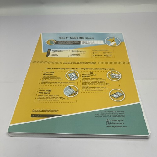 Fogli Laminati Autosigillanti 9" x 11,5" Spessore 4 Mil Adatto per Lettera Confezione da 50 - Foto 6 di 6
