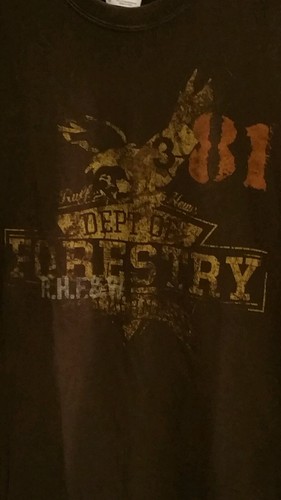 Ruff Hewn Men's sz Medium Brown T-Shirt w/graphics - Picture 2 of 4