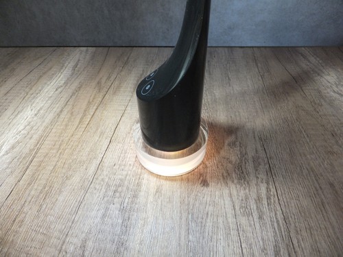 Akku LED Schreibtischlampe mit USB Anschluss Touch Control dimmbar mit RGB Lichtsockel - Bild 14 von 19