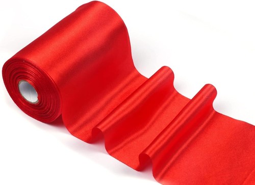 22 Yards 10" Red Satin Ribbon DIY Wedding Grand Opening Chair Sashes Bows - Picture 4 of 7