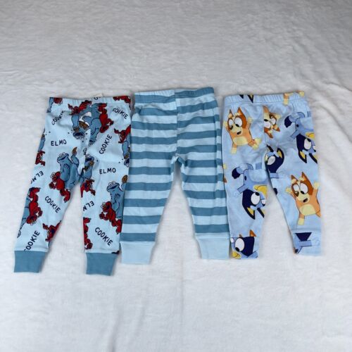 Bluey and Bingo Lot of 3 Pajamas Toddler Boys Sz 18M Multi Patterned Super Soft - Picture 2 of 3