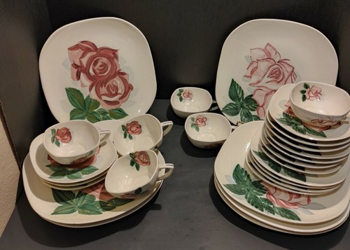 VTG RED WING Pottery LEXINGTON ROSE pattern Cups, Saucers, Plates 1940s-1950s - Picture 1 of 88