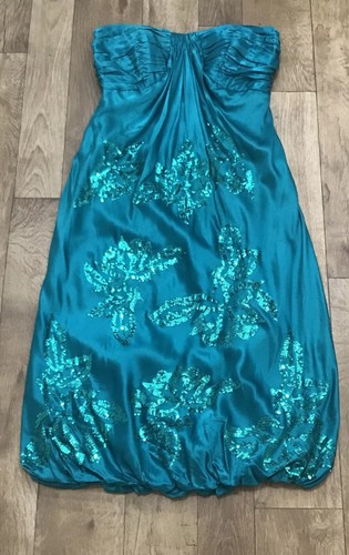 Monsoon Emerald Green Sequin Strapless 