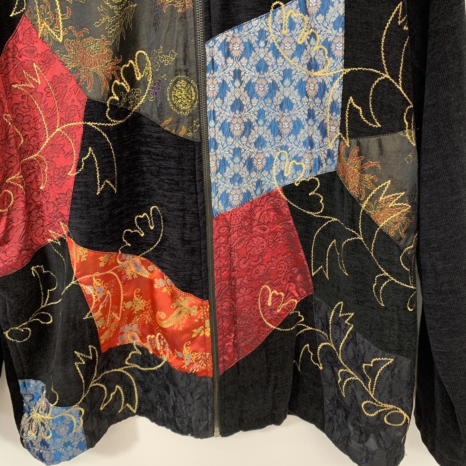 White Stag Patchwork Jacket Woman Large Full Zip … - image 3