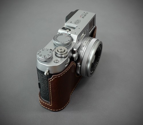 Lim's Italy Minerva Genuine Leather Half Case Brown Camera Cover For Fuji X100F - Bild 11 von 12