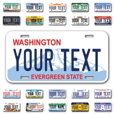 Custom state License Plates with personalized text Car 12x6- Moto 7x4 - Bike 6x3