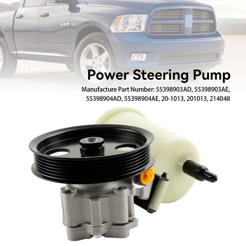 Power Steering Pump w/ Pulley & Reservoir Fit Dodge RAM 1500 2009-2010 - Picture 2 of 17