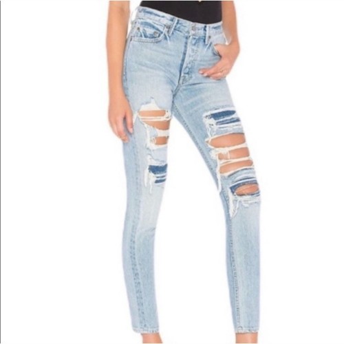 Neu mit Etikett GRLFRND x Revolve Karolina High-Rise E Street Distressed Skinny Jeans 28 - Bild 3 von 10