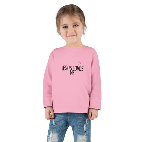 Jesus Loves Me Toddler Long Sleeve Tee - Picture 5 of 21
