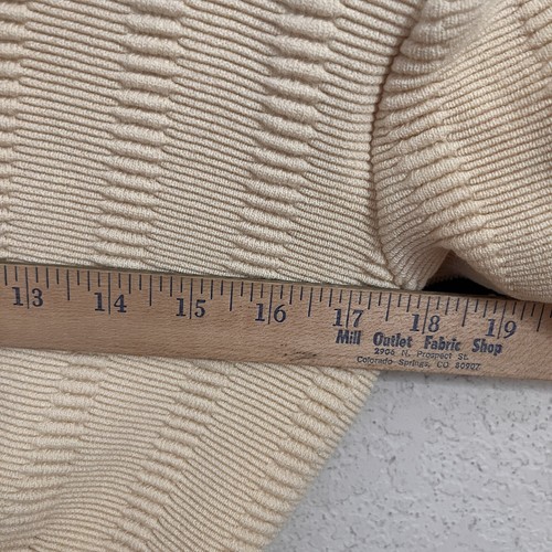 St John Womens Knit Cardigan Jacket Cropped Beige Size 12 Tie Waist Short Sleeve - Picture 7 of 8